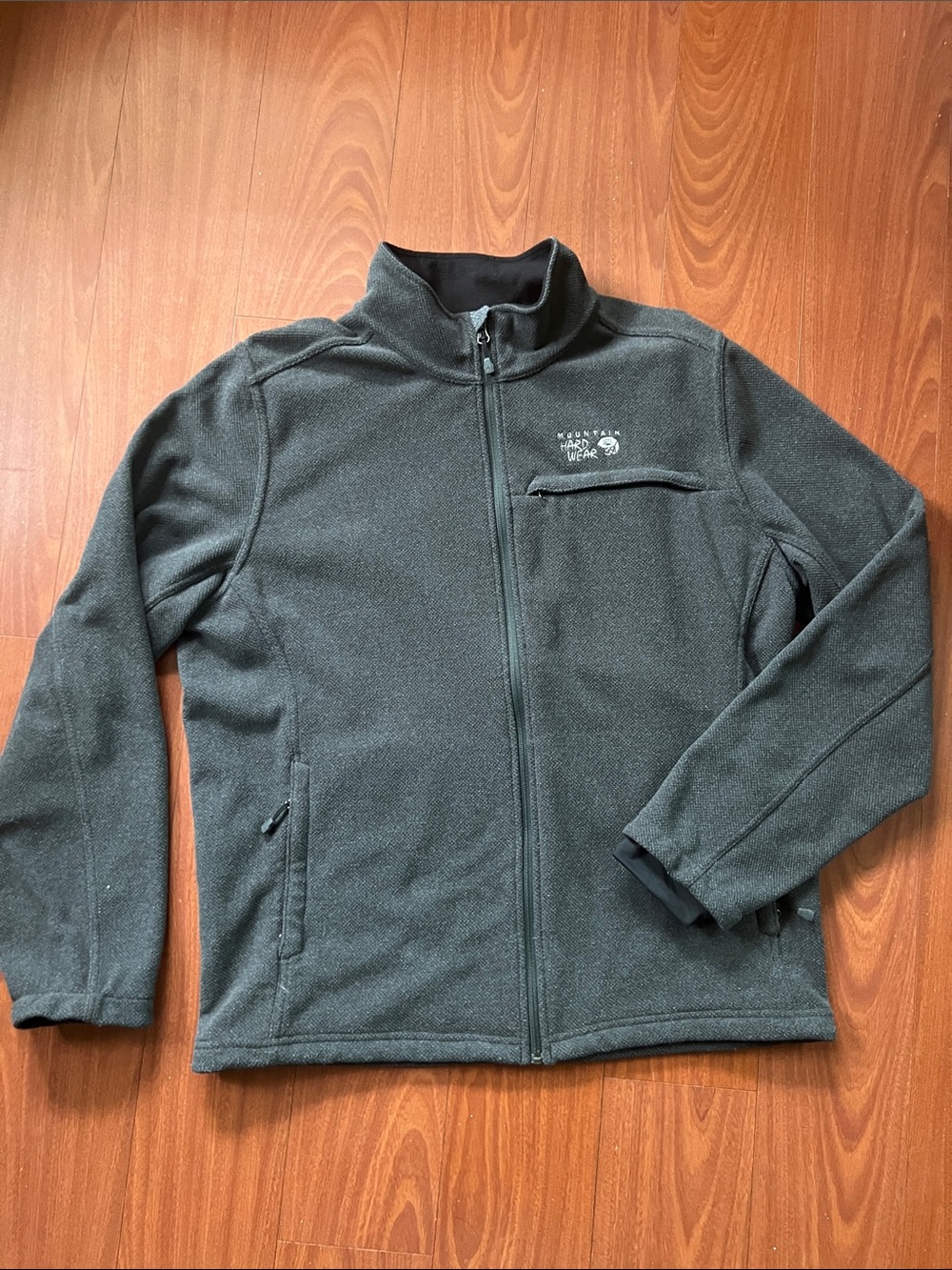 *SOLD* Mountain Hardwear‎ Men's Black Hooded Fleece Jacket size L